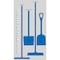 5S Supplies 5S Housekeeping Shadow Board Broom Station Version 10 - Gray Board / Blue Shadows  With Broom HSB-V10-GRAY/BLUE-KIT - alternate 1
